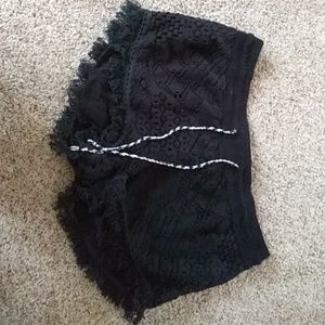 Black Lace Shorts